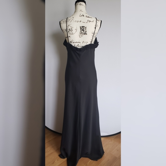 Floor Length Spaghetti Strap Gown - Picture 3 of 9